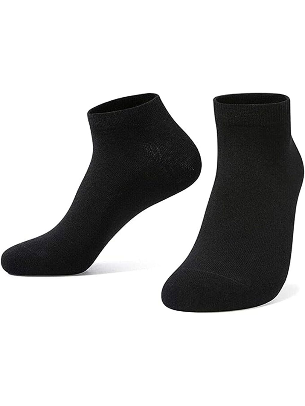 OZZY SOCKS Siyah 12 Çift Dikişsiz Siyah Pamuklu Kadın Patik Çorap Yazlık Dayanıklı Topuk Ve Burun - 1