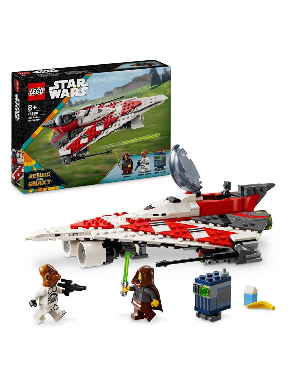 Lego Star Wars Jedi Bob un Starfighter