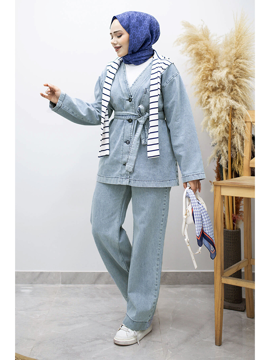 Vera Denim Takım TSD250104 Buz Mavisi