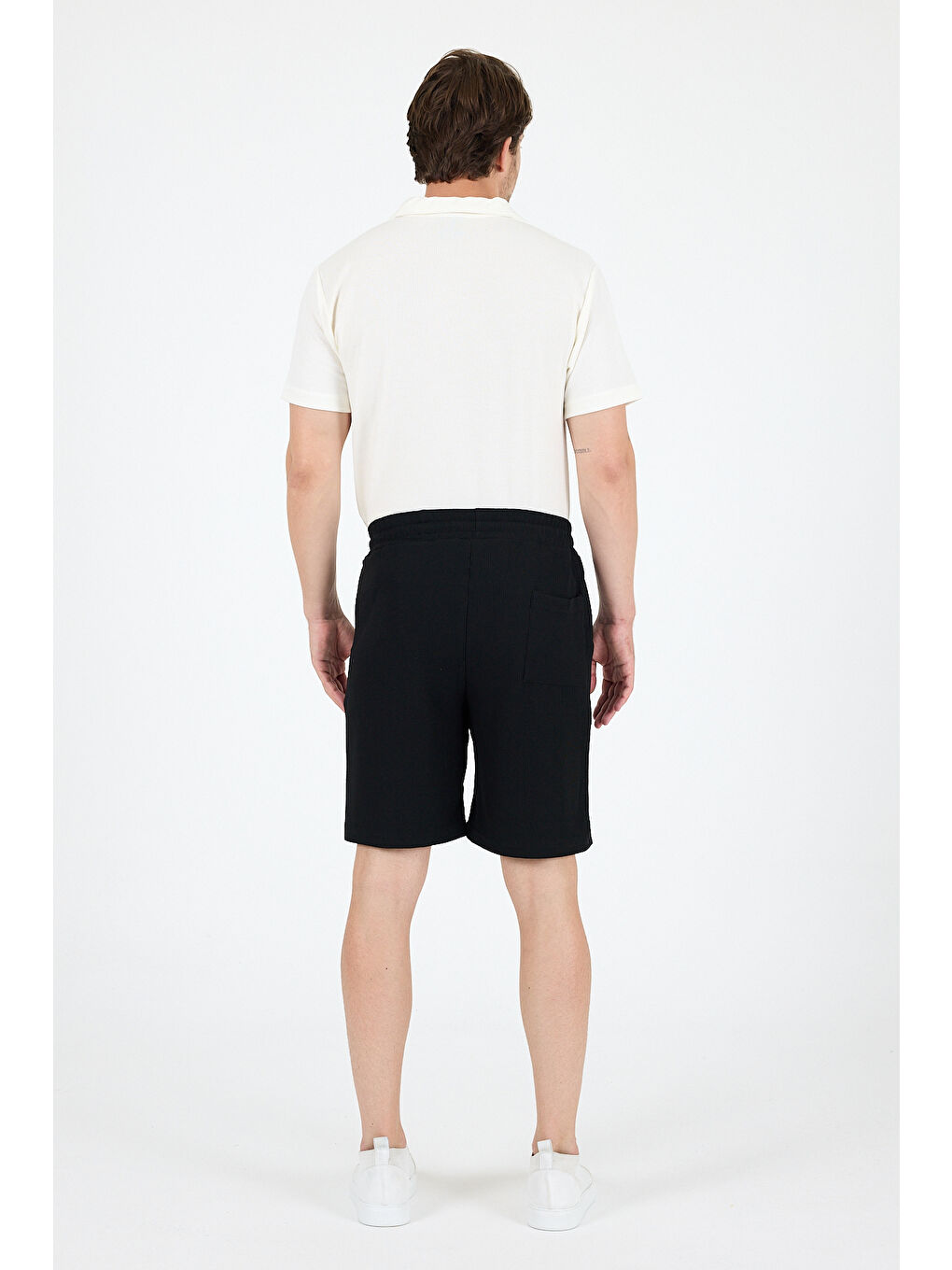 Siyah Erkek Kapri Şort Gift Model – Rahat Kesim, Cepli, Yazlık Günlük Spor Şort 9412-3