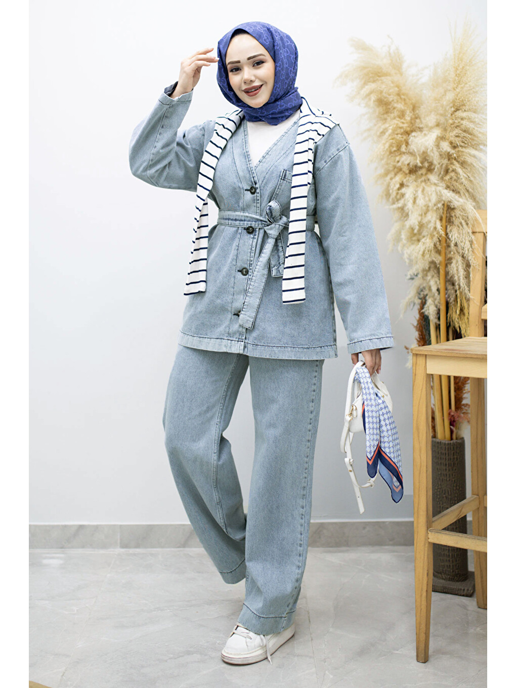 Vera Denim Takım TSD250104 Buz Mavisi-2