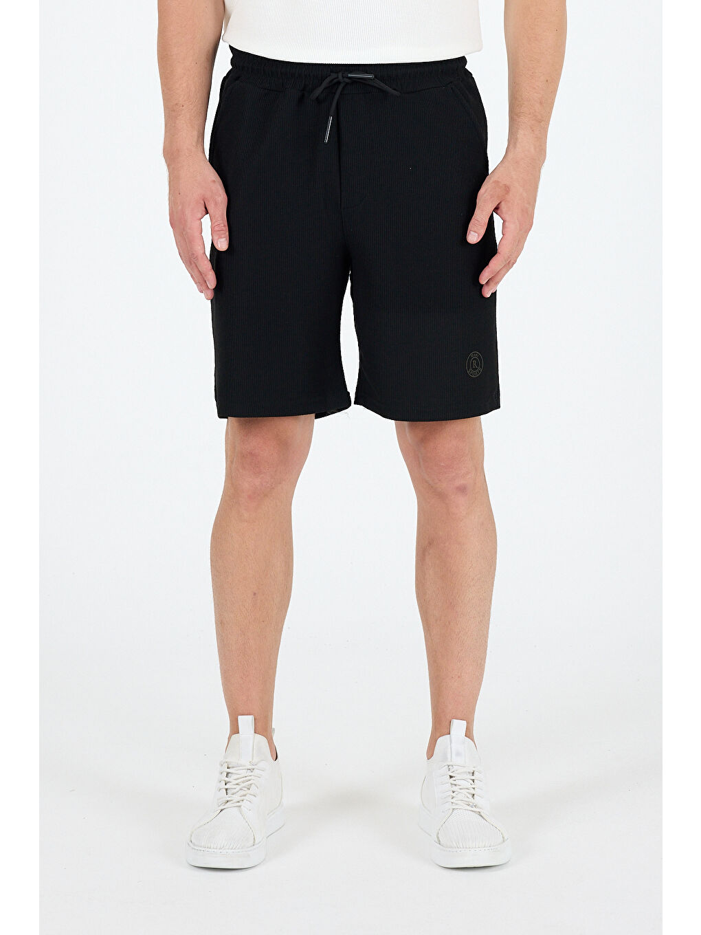 Siyah Erkek Kapri Şort Gift Model – Rahat Kesim, Cepli, Yazlık Günlük Spor Şort 9412-4