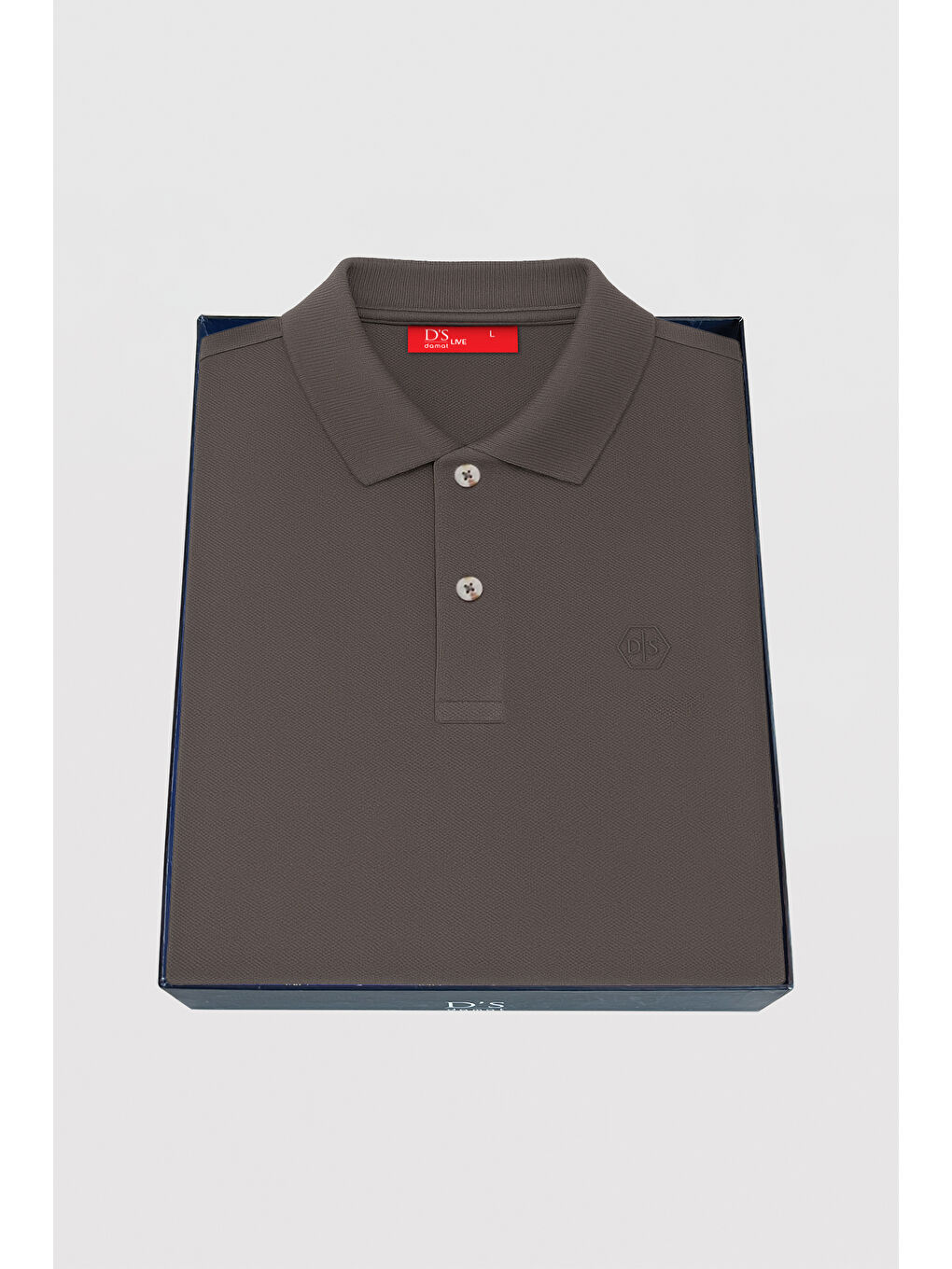 Slim Fit Antrasit Kutulu Polo Yaka Tişört-4