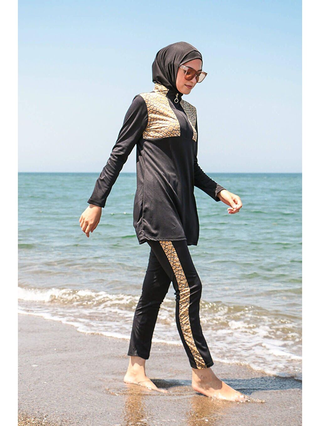 Siyah Tam Kapalı Tesettür Mayo