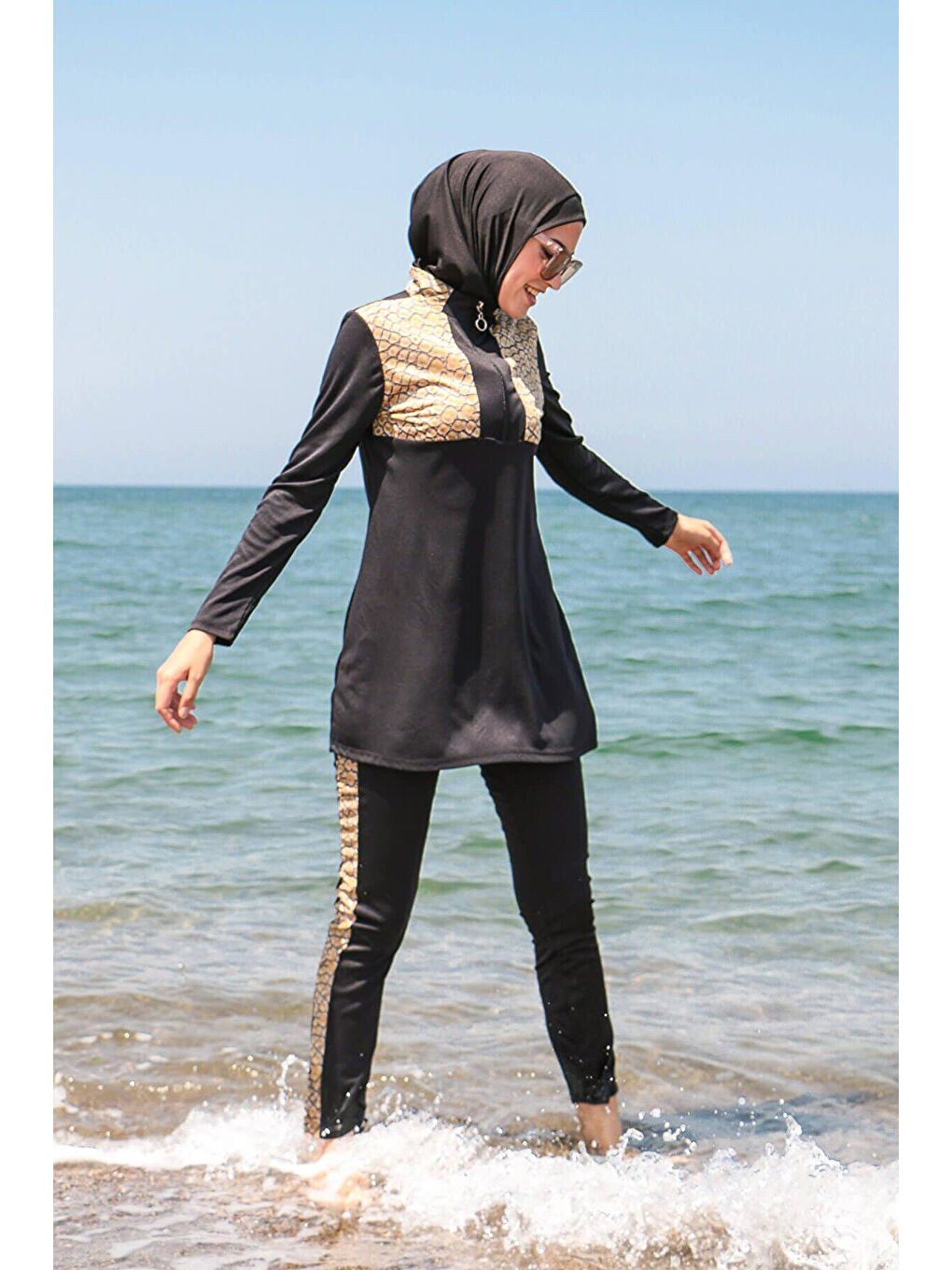 Siyah Tam Kapalı Tesettür Mayo-2