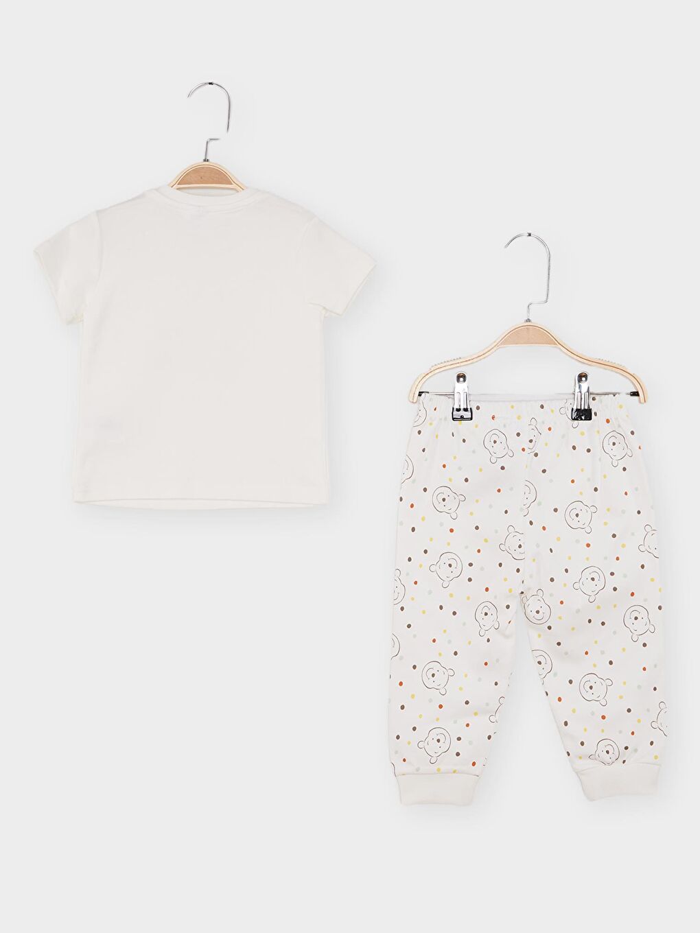 Supermino Ekru Winnie The Pooh Lisanslı Erkek Bebek Pijama Takımı 21844 - 1