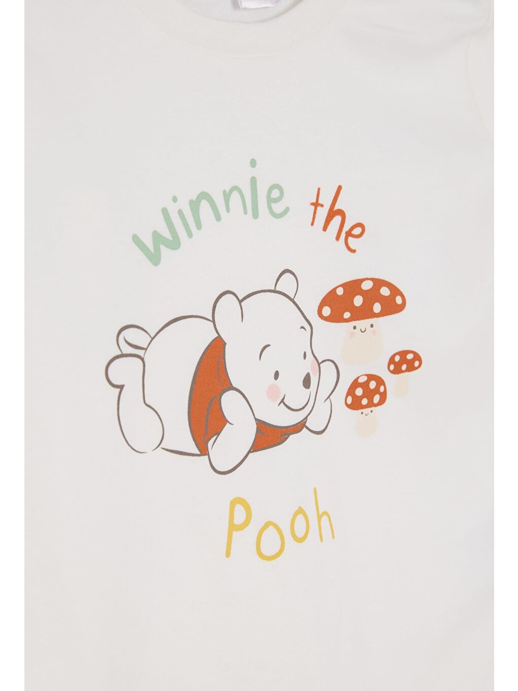 Supermino Ekru Winnie The Pooh Lisanslı Erkek Bebek Pijama Takımı 21844 - 2