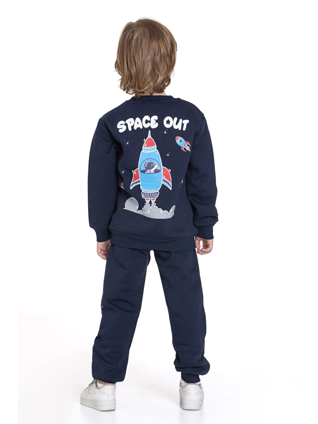 Lacivert Space Out Baskılı Takım 74109-3