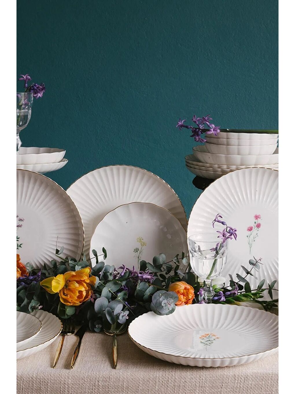 Beyaz Tiny Miny Yemek Takımı 27 Parça 6 Kişilik BNLZF27YT4012673-1