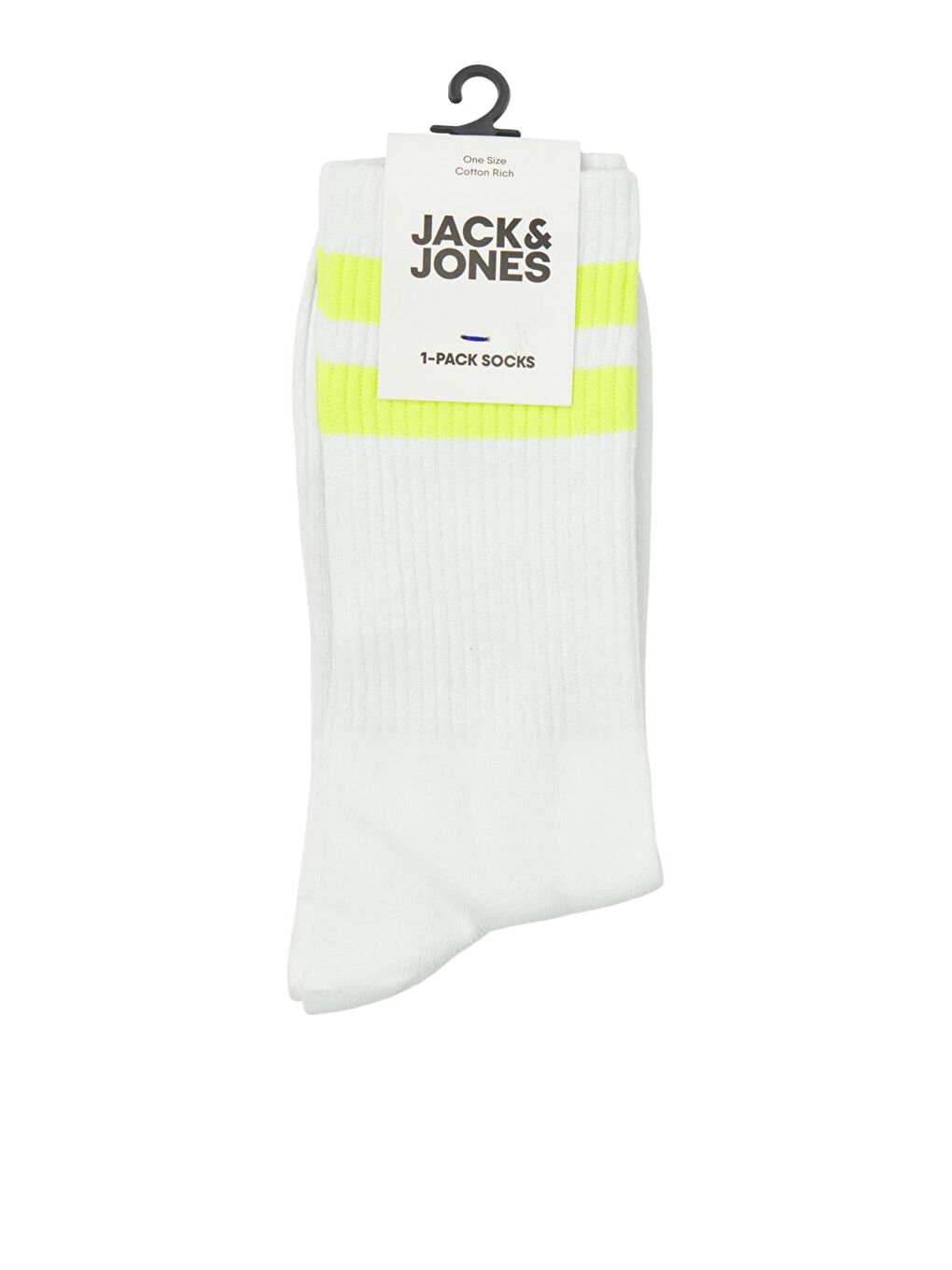 Jack & Jones Beyaz-Yeşil Additionalsı Jaceli Pamuk Karışımlı Çorap Erkek 12250739