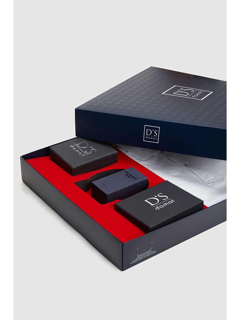 Beyaz Saat Parfüm Cüzdan Polo Tişört Kutulu Hediye Seti-4