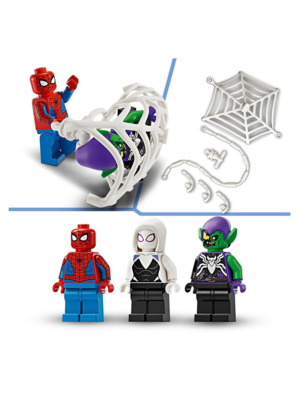 Lego Renksiz Super Heroes Marvel Örümcek Adam Yarış Arabası Ve Venom Green Goblin 76279 - 3