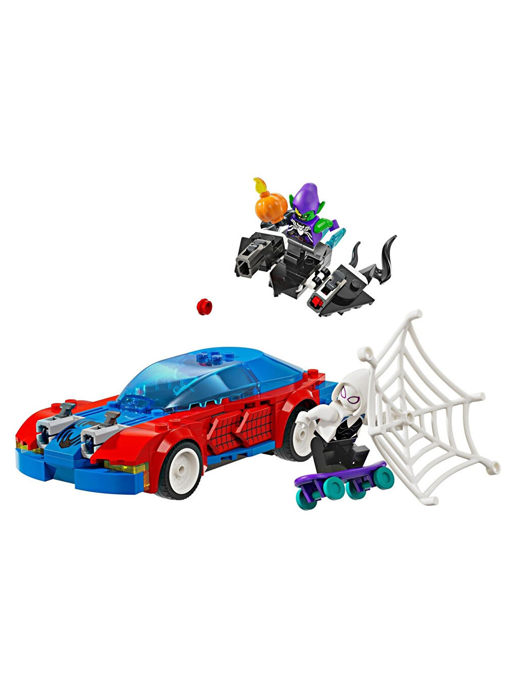 Lego Renksiz Super Heroes Marvel Örümcek Adam Yarış Arabası Ve Venom Green Goblin 76279 - 4