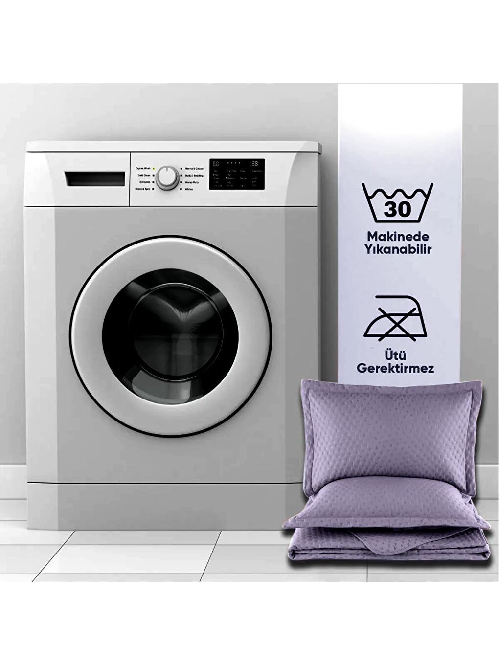 Çift Kişilik Yatak Örtüsü Koyu Mürdüm 180x250 Cm-1