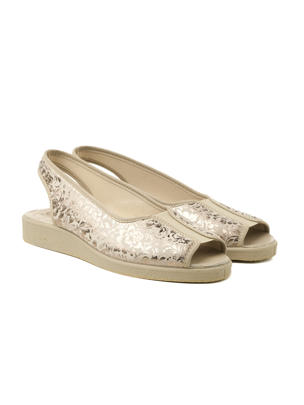 Bej Kadın Sandalet 983 STRETCH WOMEN'S FOOTWEAR Beige-2