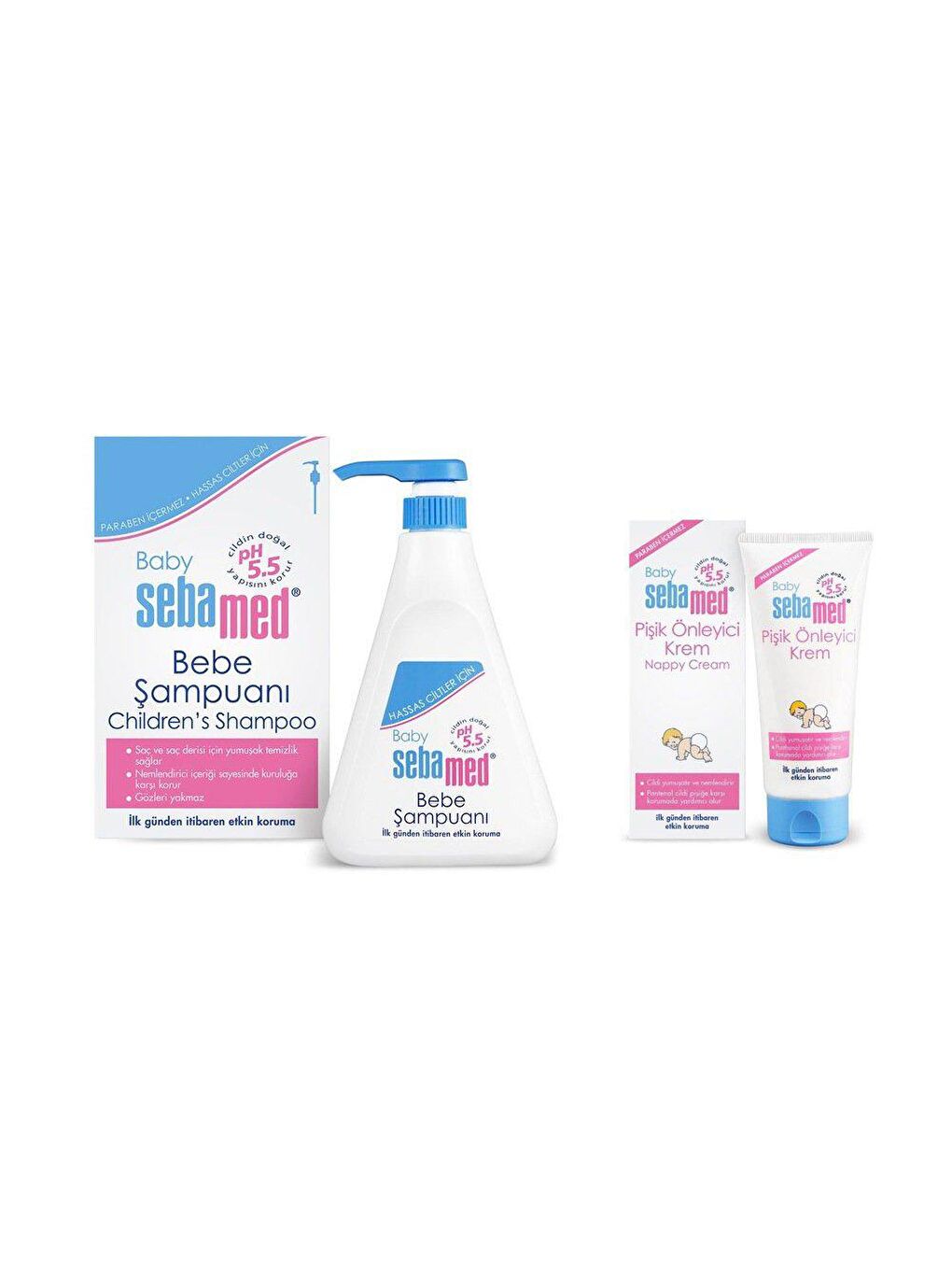 Sebamed Baby Renksiz Sebamed Bebe Şampuan 500 ml + Pişik Önleyici Krem 100 ml