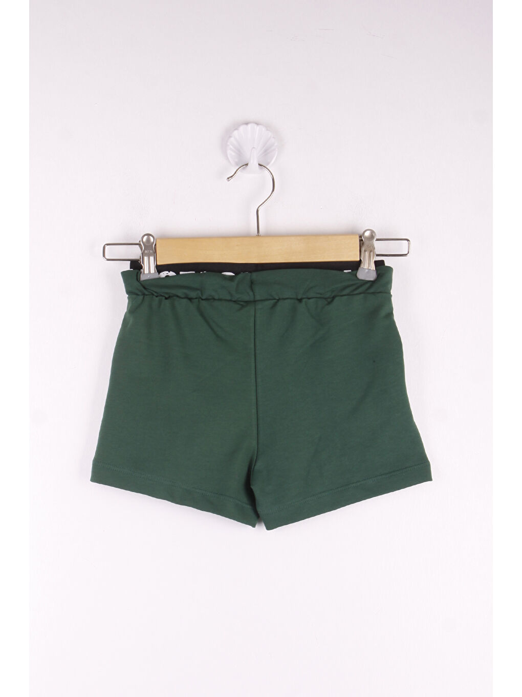 Yeşil Kız Çocuk Lovely Baskılı Cepli Şort-1