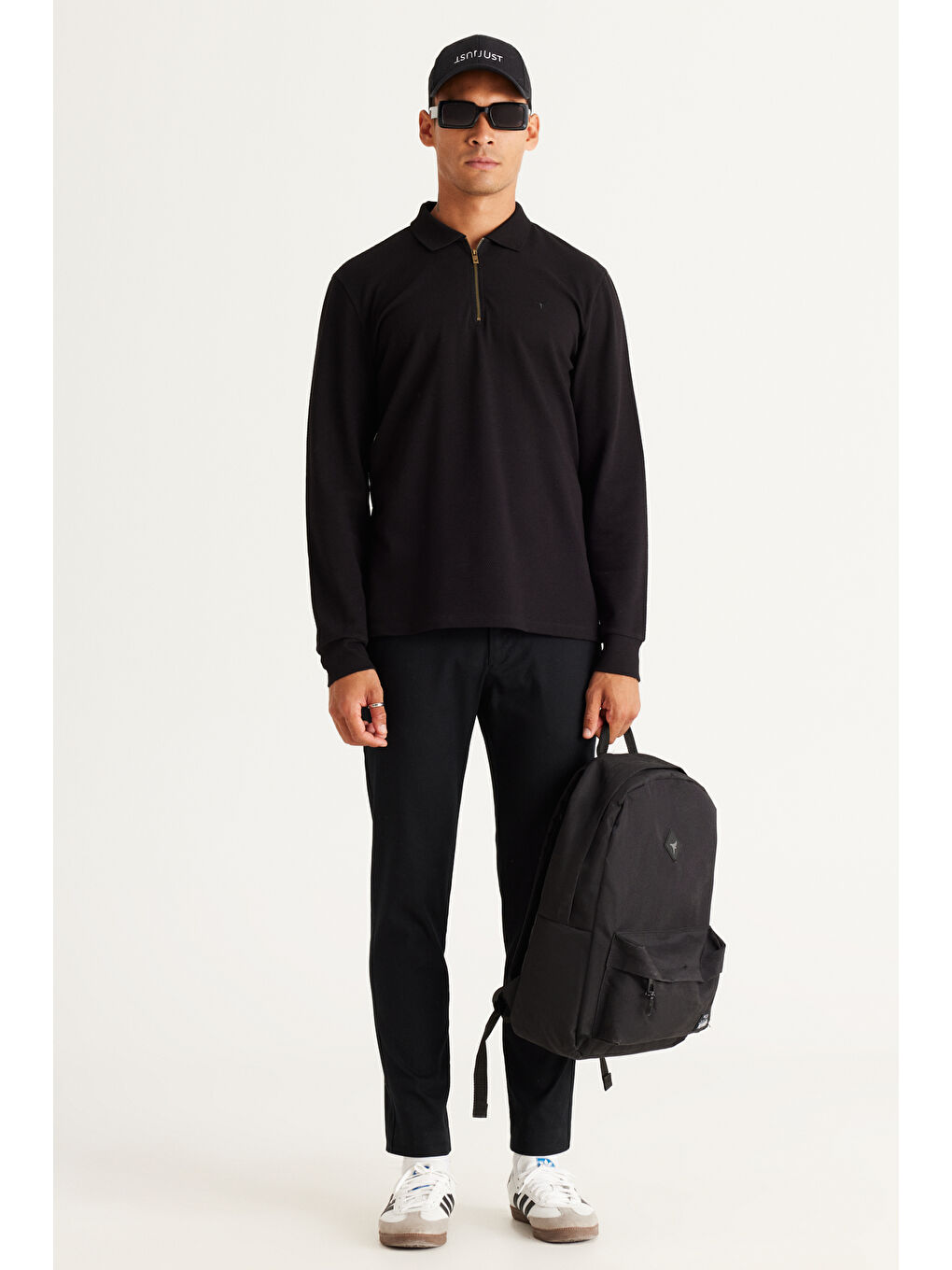 Erkek Siyah Slim Fit Dar Kesim Pamuklu Esnek Rahat Armürlü Pantolon-3