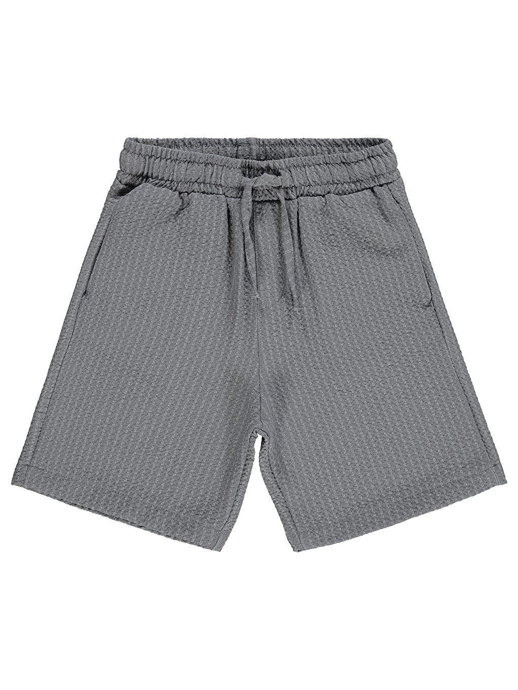 Boys Dokulu 6-9 Yaş Şort - Gri 9-10 Yaş