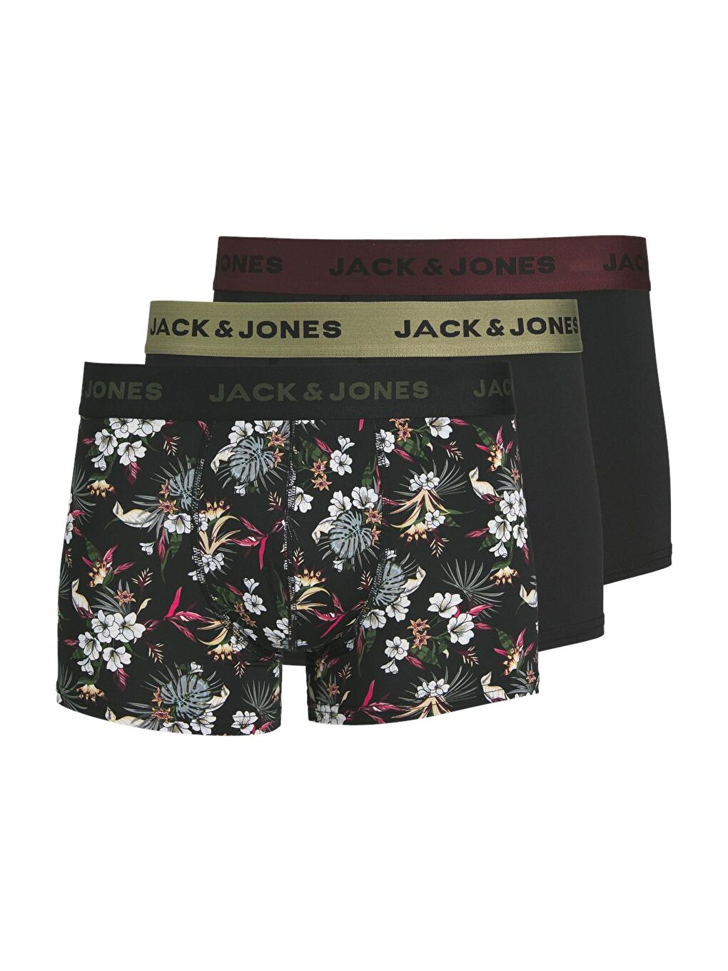 Jack & Jones Siyah Additıonals Jacflower 3 Pack Esnek Erkek Boxer 12194284