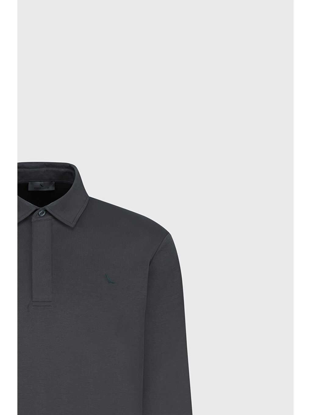 Erkek Antrasit 360 Her Yöne Esneyen Slim Fit Dar Kesim Polo Yaka Esnek Tişört-6