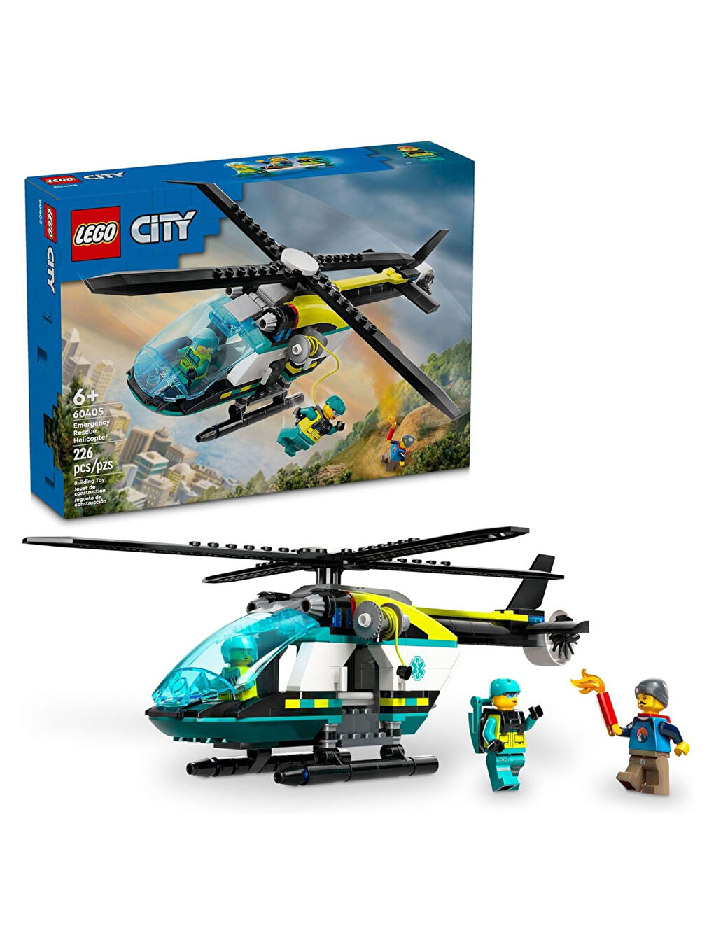 Lego Renksiz City Acil Kurtarma Helikopteri 60405