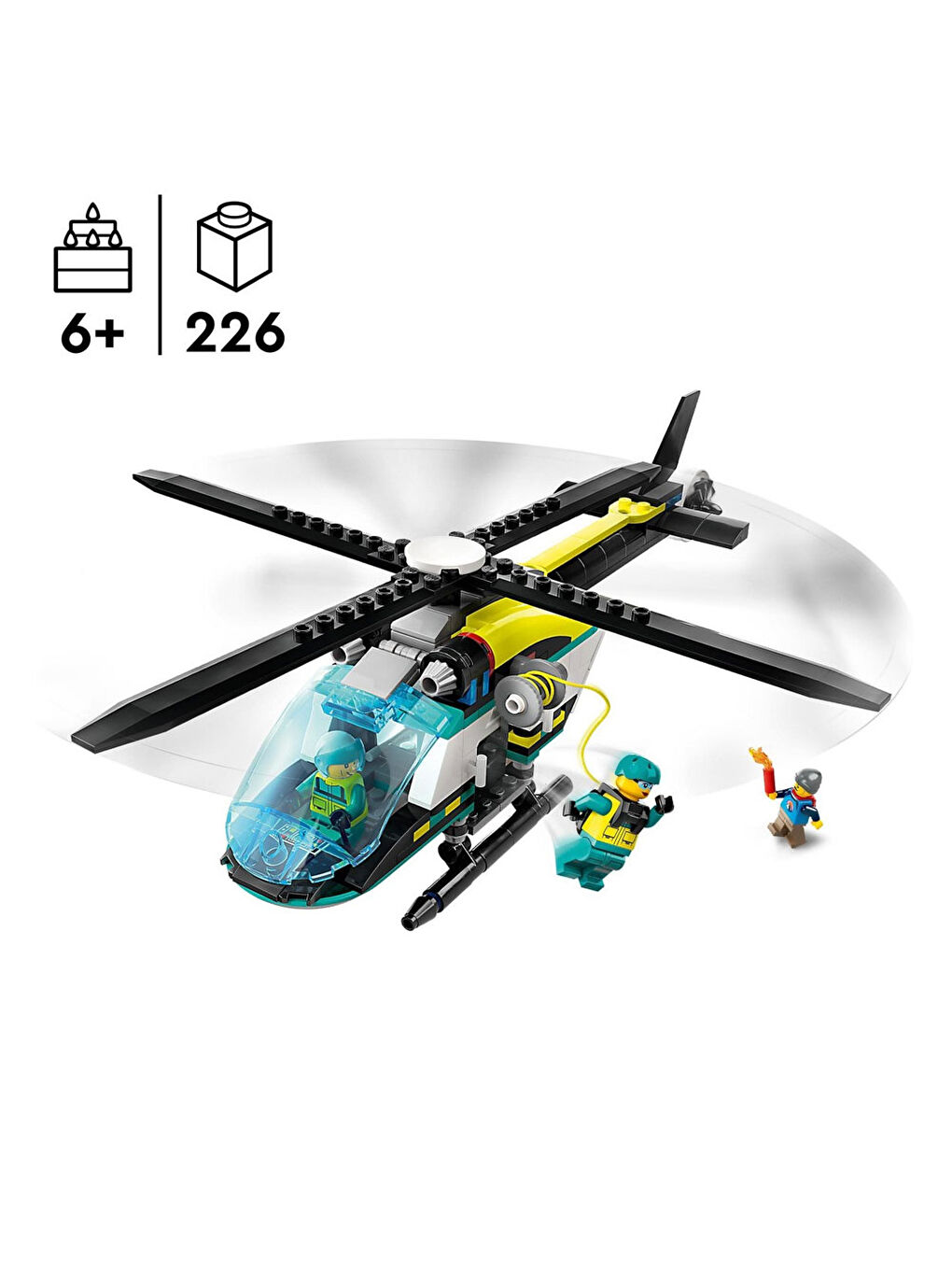 Lego Renksiz City Acil Kurtarma Helikopteri 60405 - 5