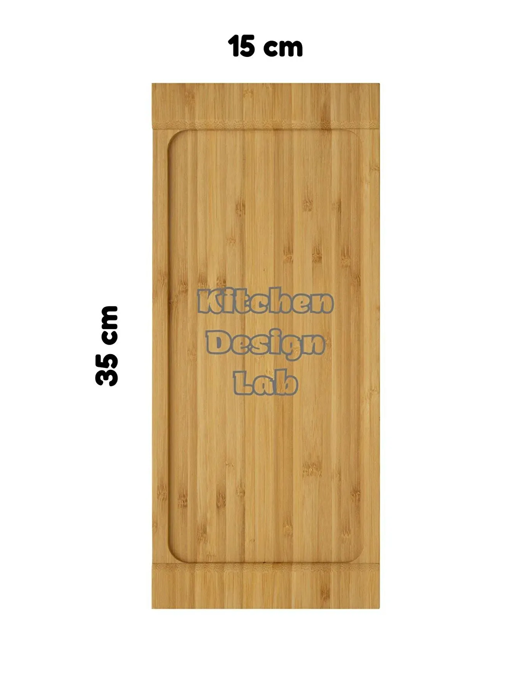 Kitchen Design Lab Açık Kahve 2 Adet Orta Boy Bambu Dikdörtgen Uzun Sunum Tabağı Sunum Tepsisi 35x15 Cm - 2