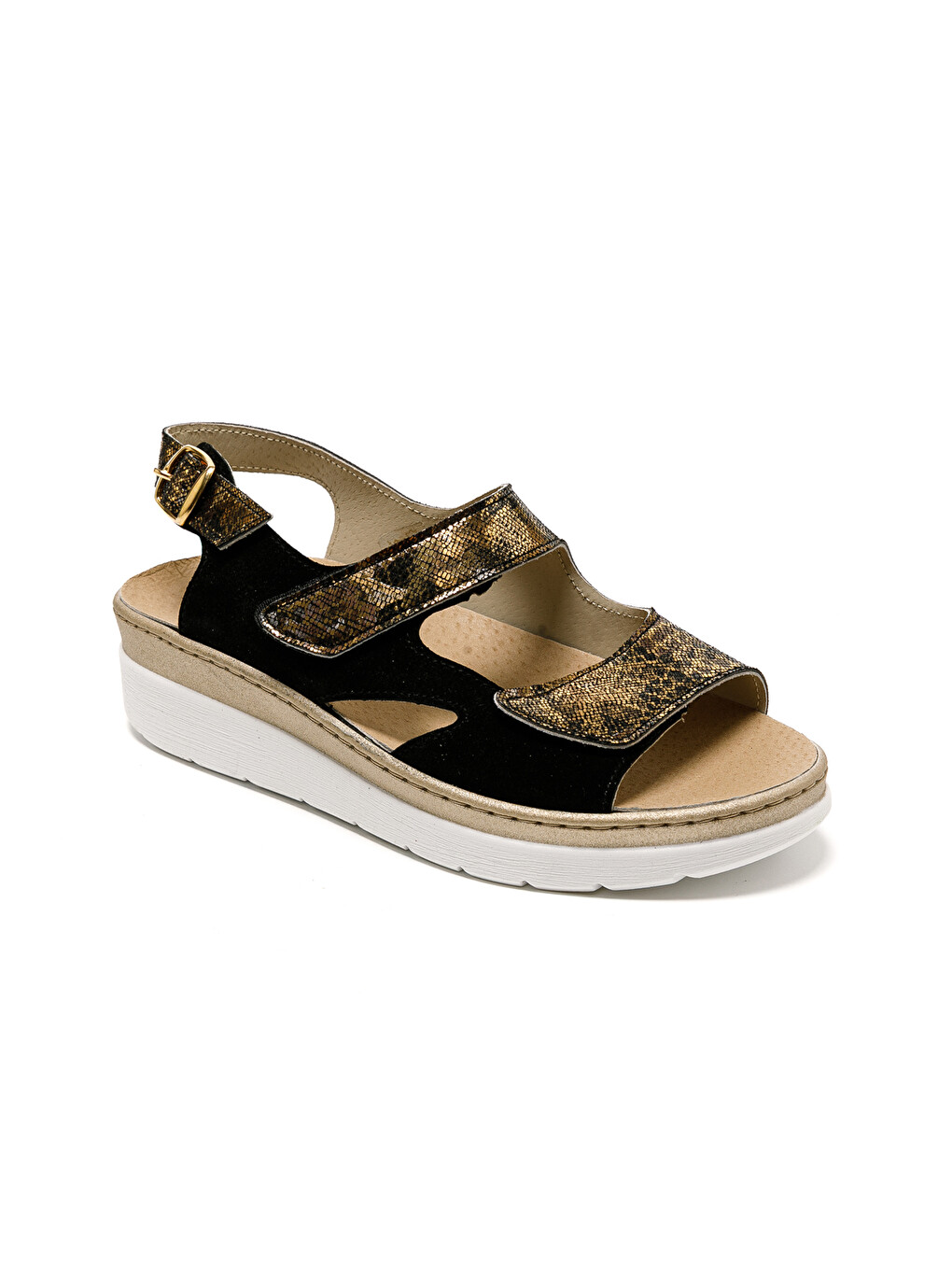 Siyah Kadın Sandalet 5686 STRETCH WOMEN'S FOOTWEAR-1