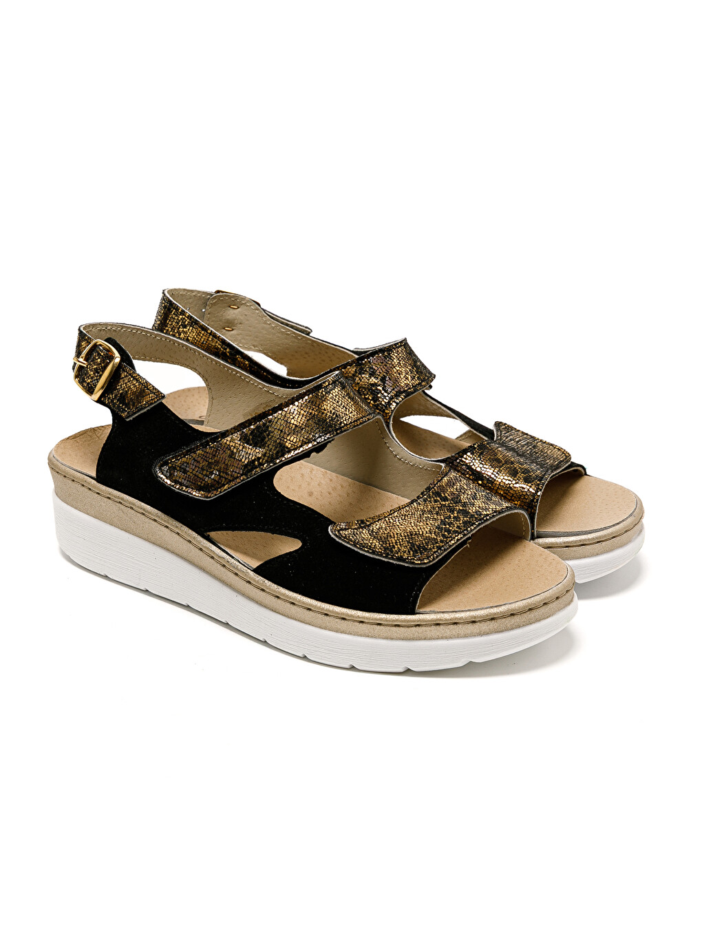 Siyah Kadın Sandalet 5686 STRETCH WOMEN'S FOOTWEAR-2