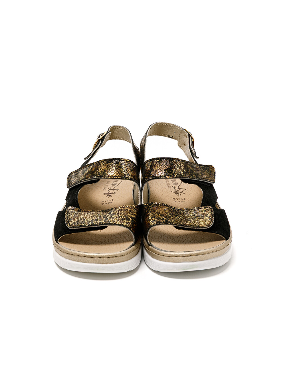 Siyah Kadın Sandalet 5686 STRETCH WOMEN'S FOOTWEAR-3
