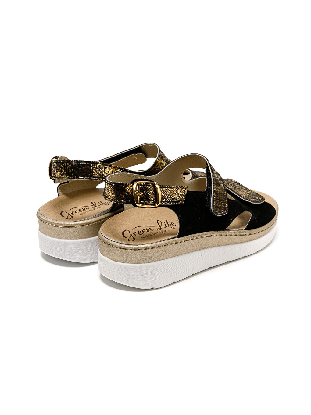 Siyah Kadın Sandalet 5686 STRETCH WOMEN'S FOOTWEAR-4