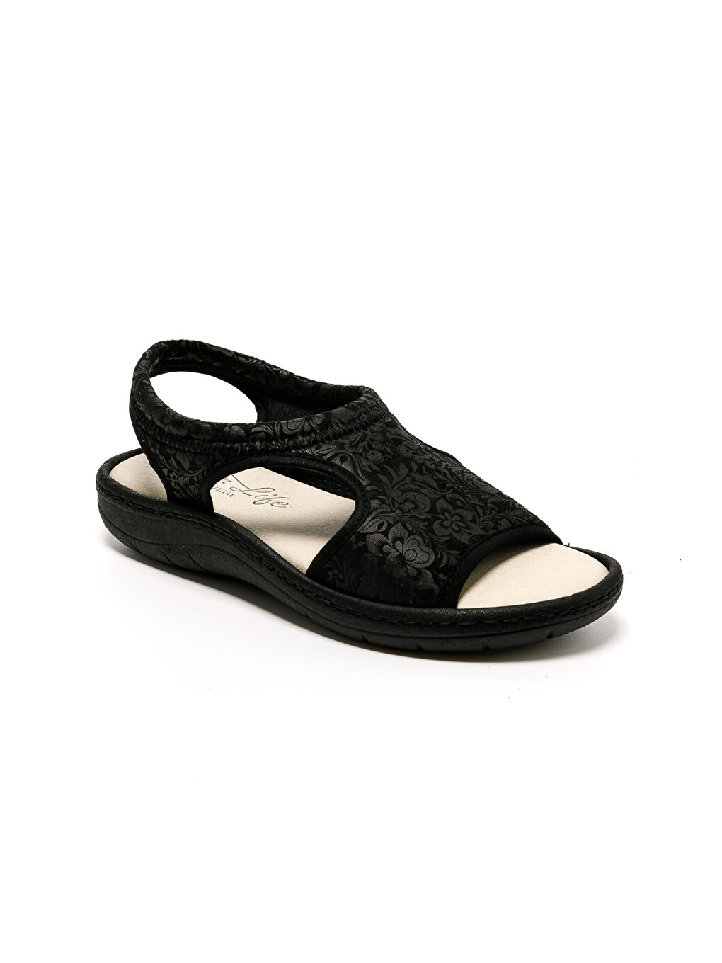 Siyah Kadın Sandalet 5364 STRETCH WOMEN'S FOOTWEAR Black-1