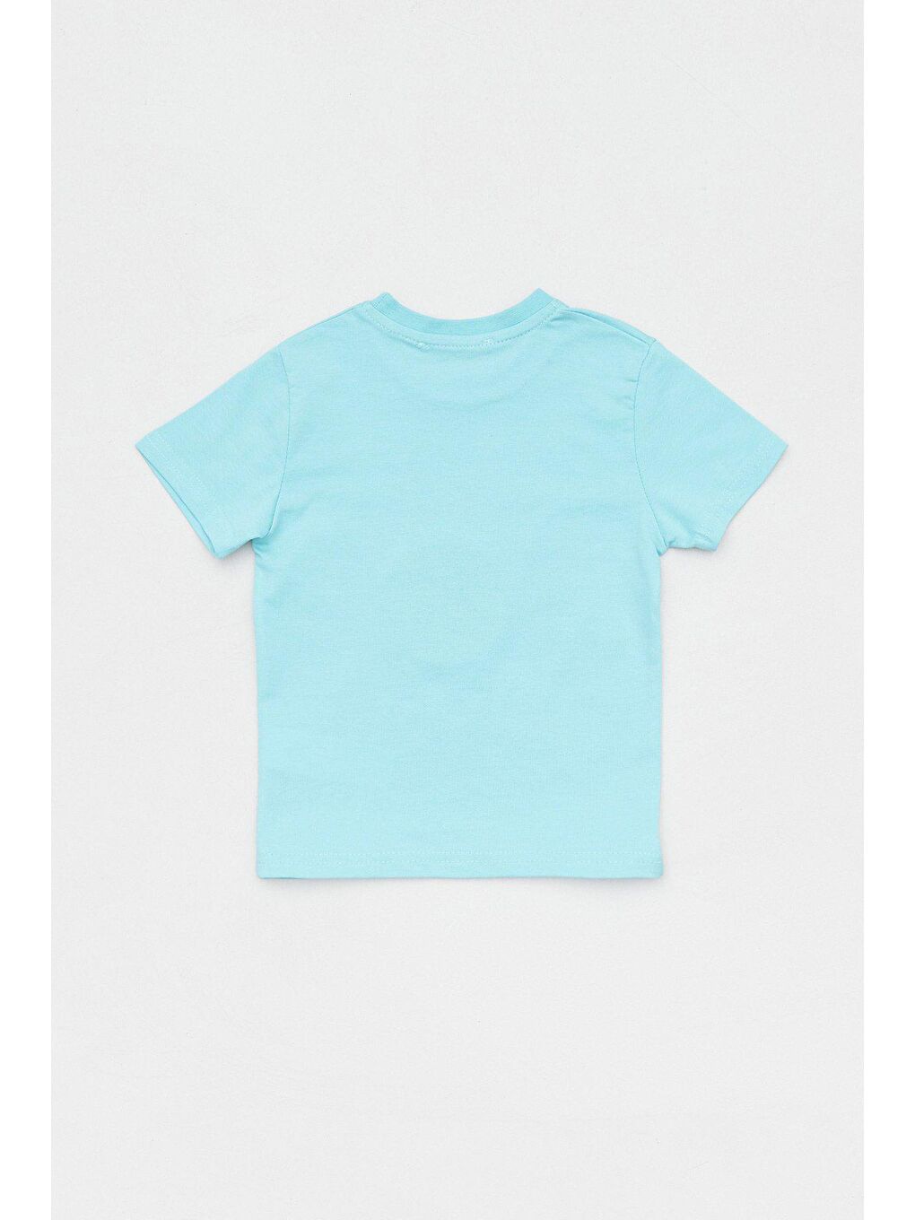 Gri Baskılı Bisiklet Yaka Erkek Çocuk Tişört-1