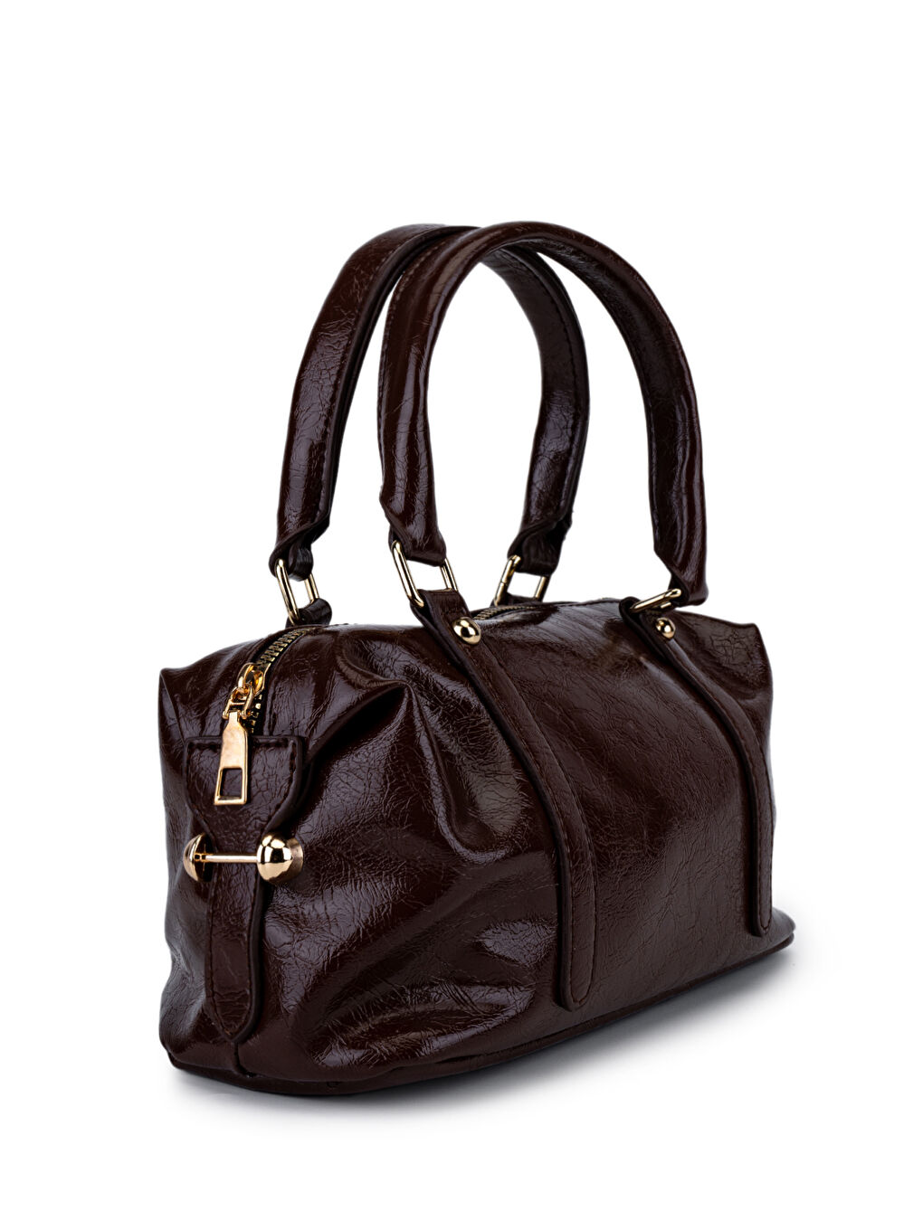 Kahverengi Rugan Suni Deri Çapraz Çanta Vanessa Acı Kahve-2