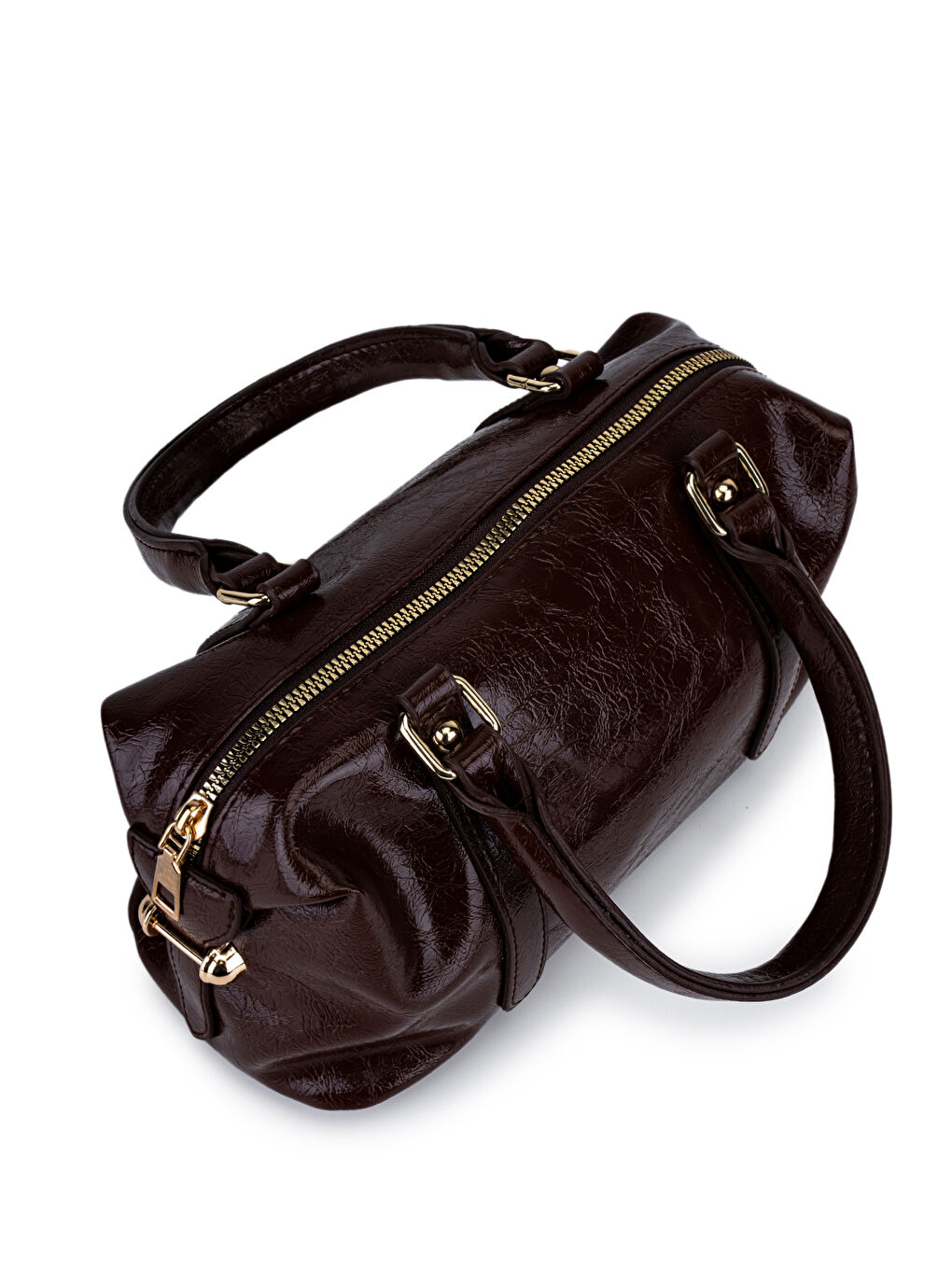 Kahverengi Rugan Suni Deri Çapraz Çanta Vanessa Acı Kahve-3