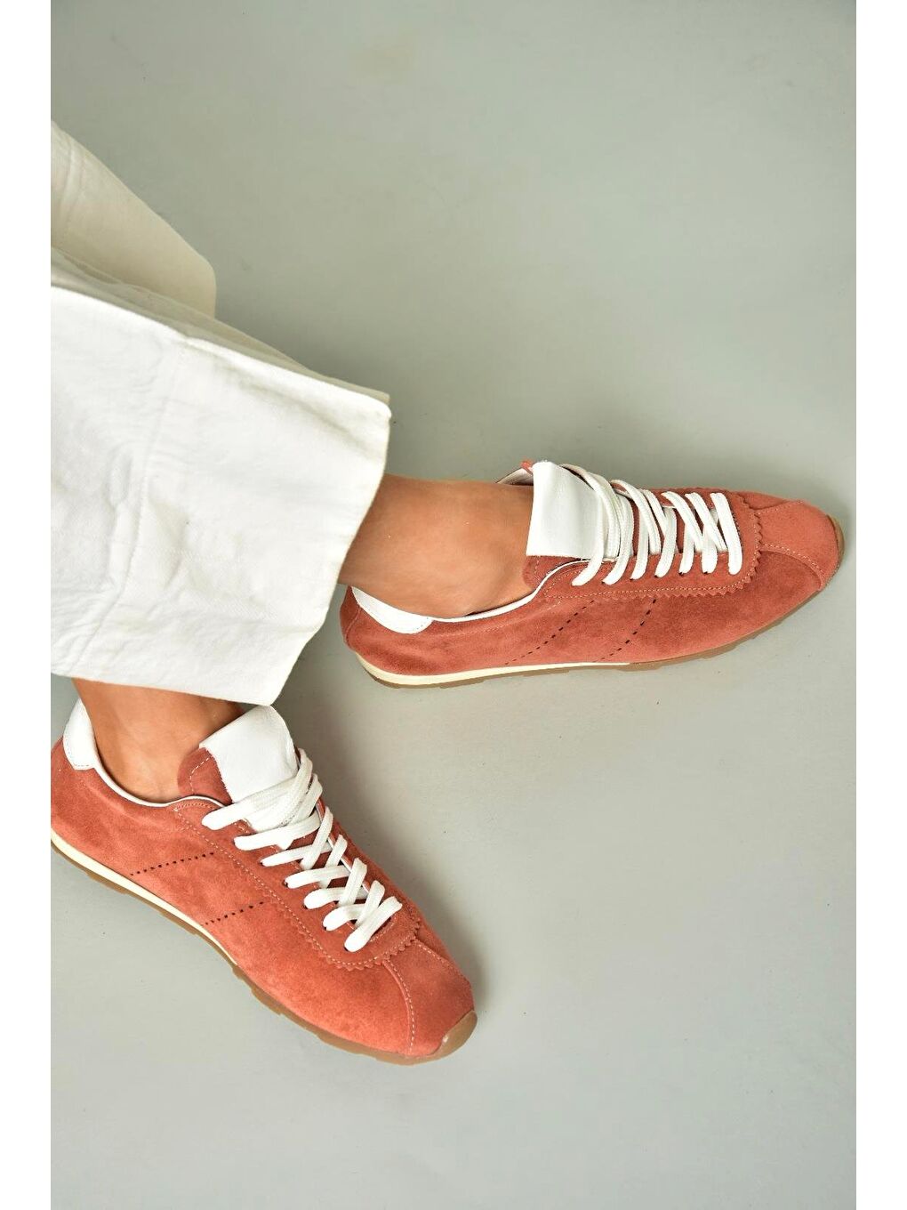 Kahverengi U3123116 Kiremit Kadın Sneakers-5