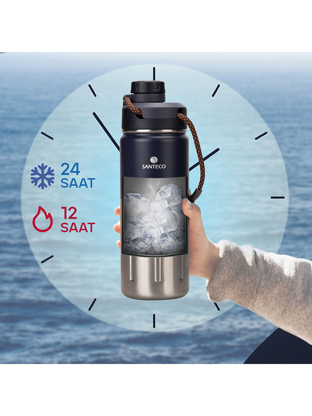 Ktwo Sporcu Termosu 500 Ml-Lacivert-5