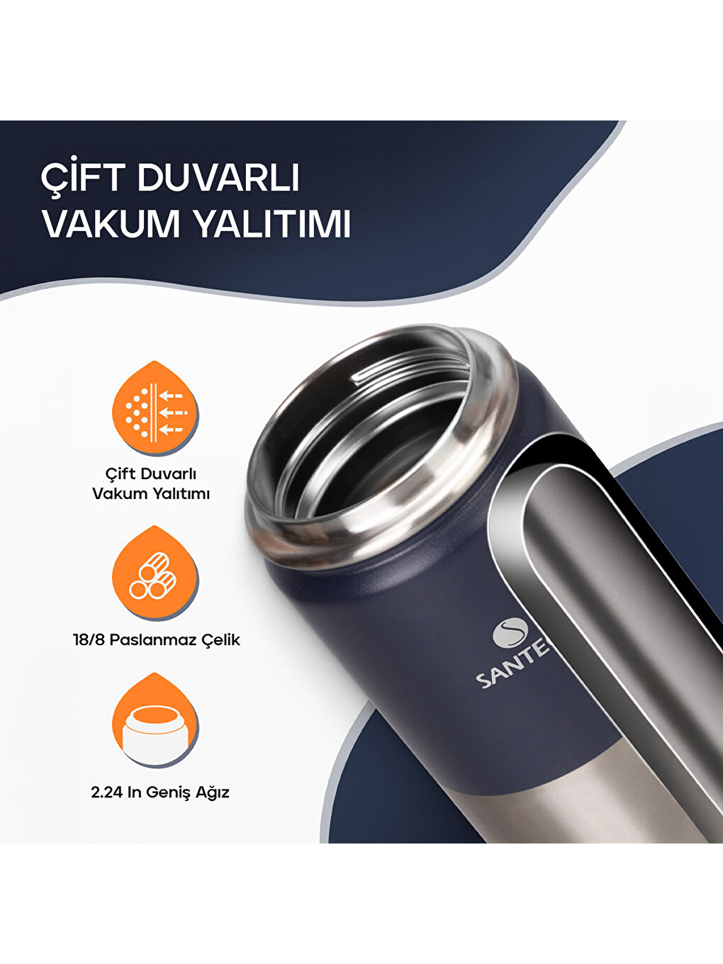 Ktwo Sporcu Termosu 500 Ml-Lacivert-8