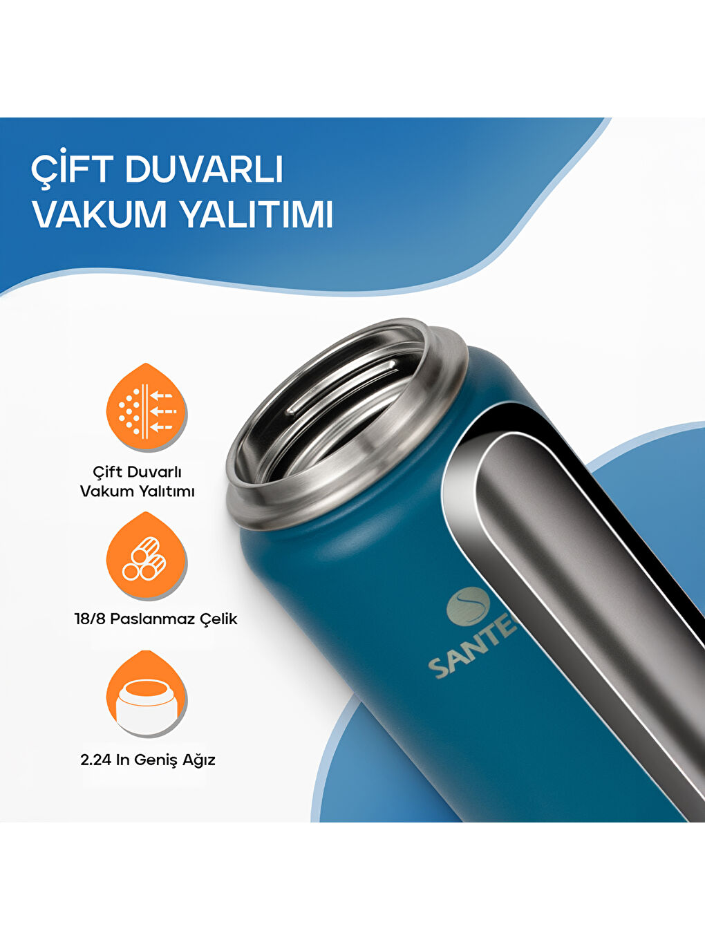 Ktwo Sporcu Termosu 710 Ml-Mavi-8