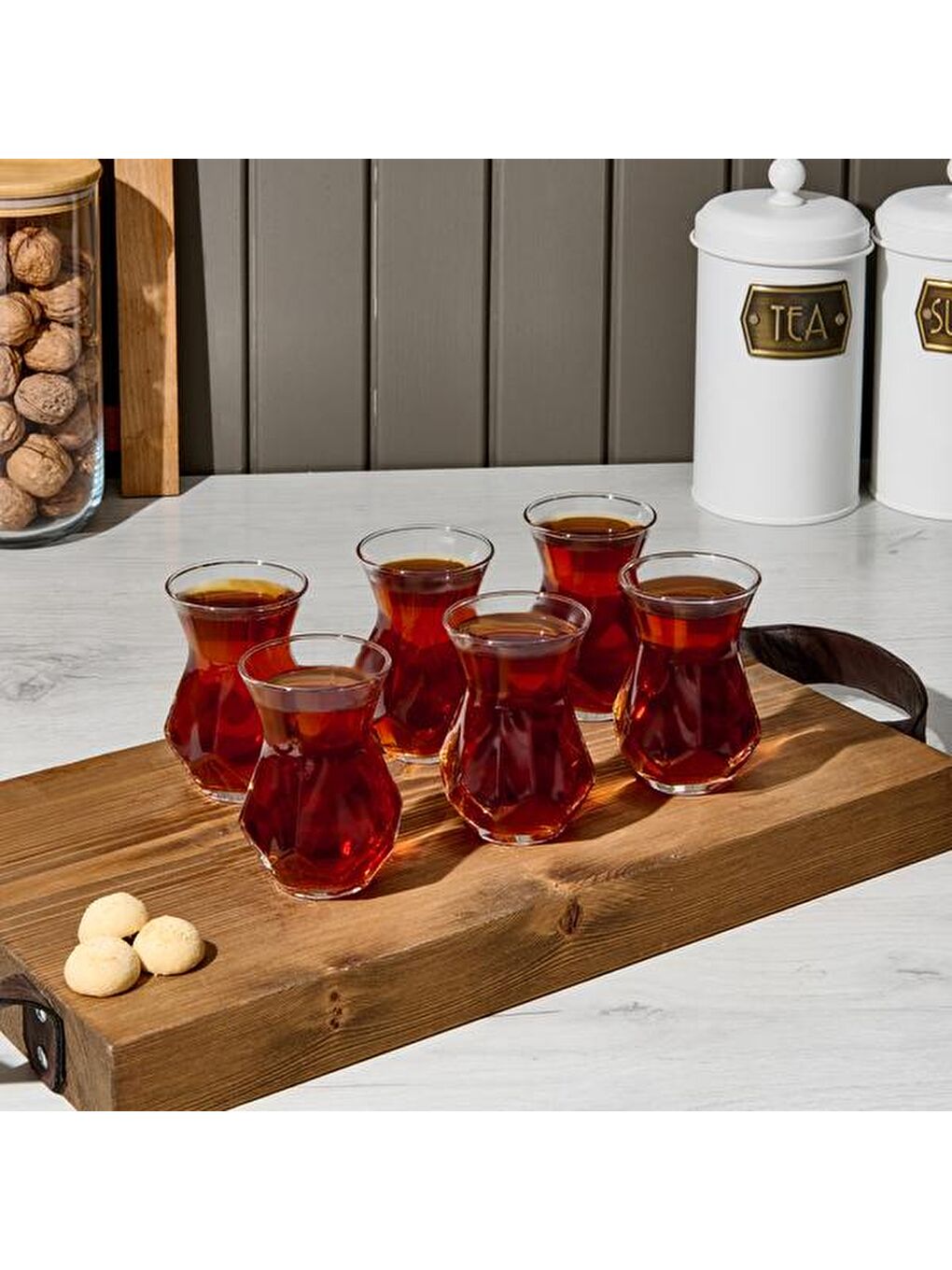 LAV Renksiz 6'lı Çay Bardağı - Şeffaf - 165 ml