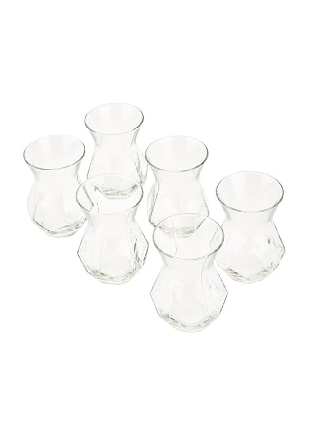 LAV Renksiz 6'lı Çay Bardağı - Şeffaf - 165 ml - 1