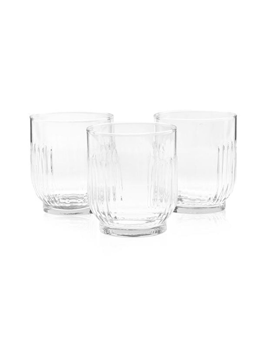 Renksiz Tokyo 3'lü Kısa Meşrubat Bardağı - Şeffaf - 330 ml-1