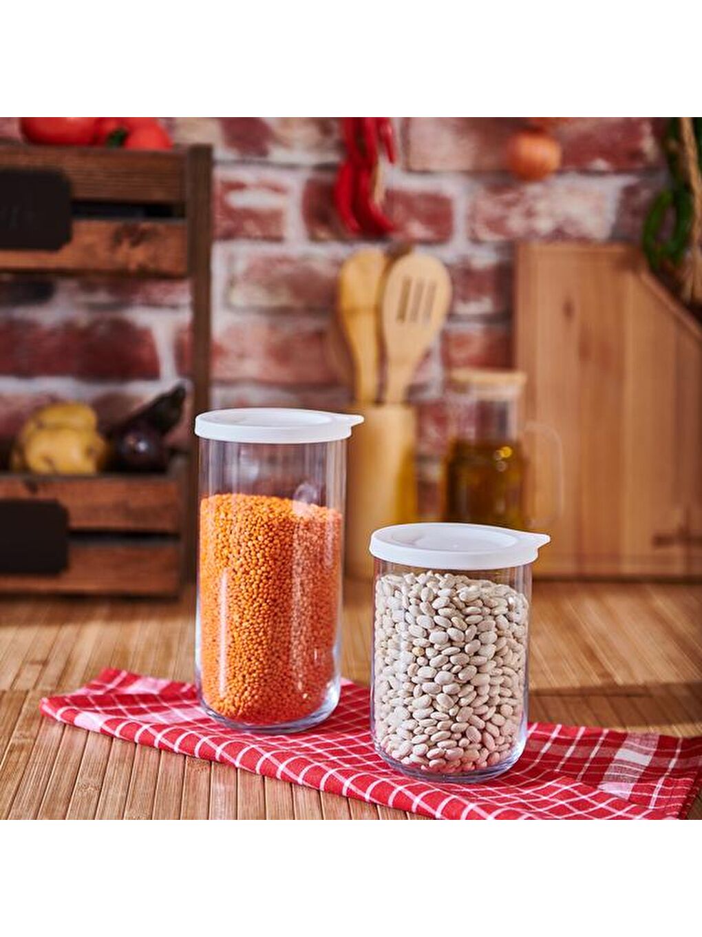 LAV Renksiz Duo Cam Kavanoz - 1000 ml