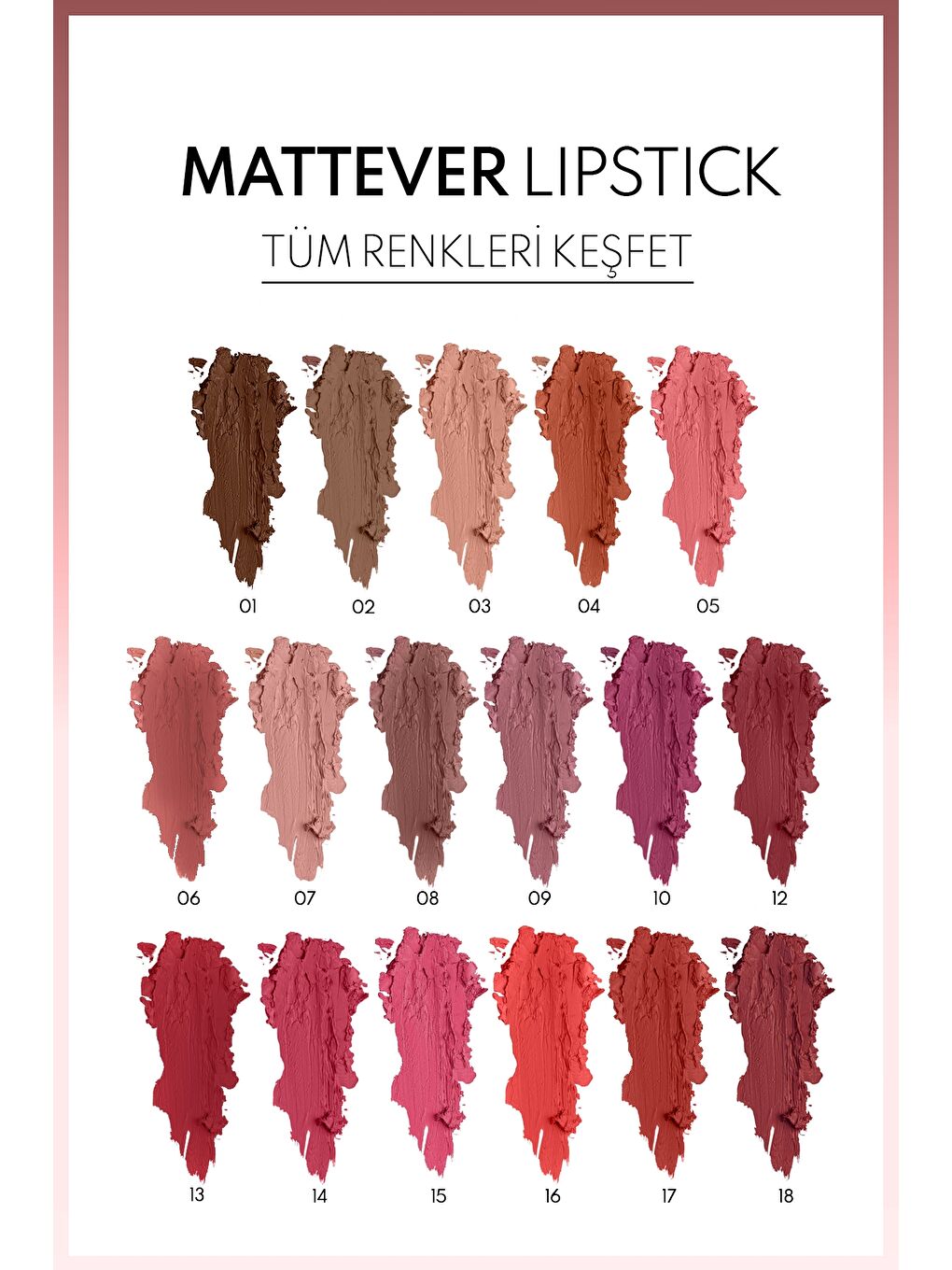 Note Cosmetics Mattever Lipstick Yarı Mat Saten Bitişli Ruj 01 Chocolate Mood - Kahverengi-2