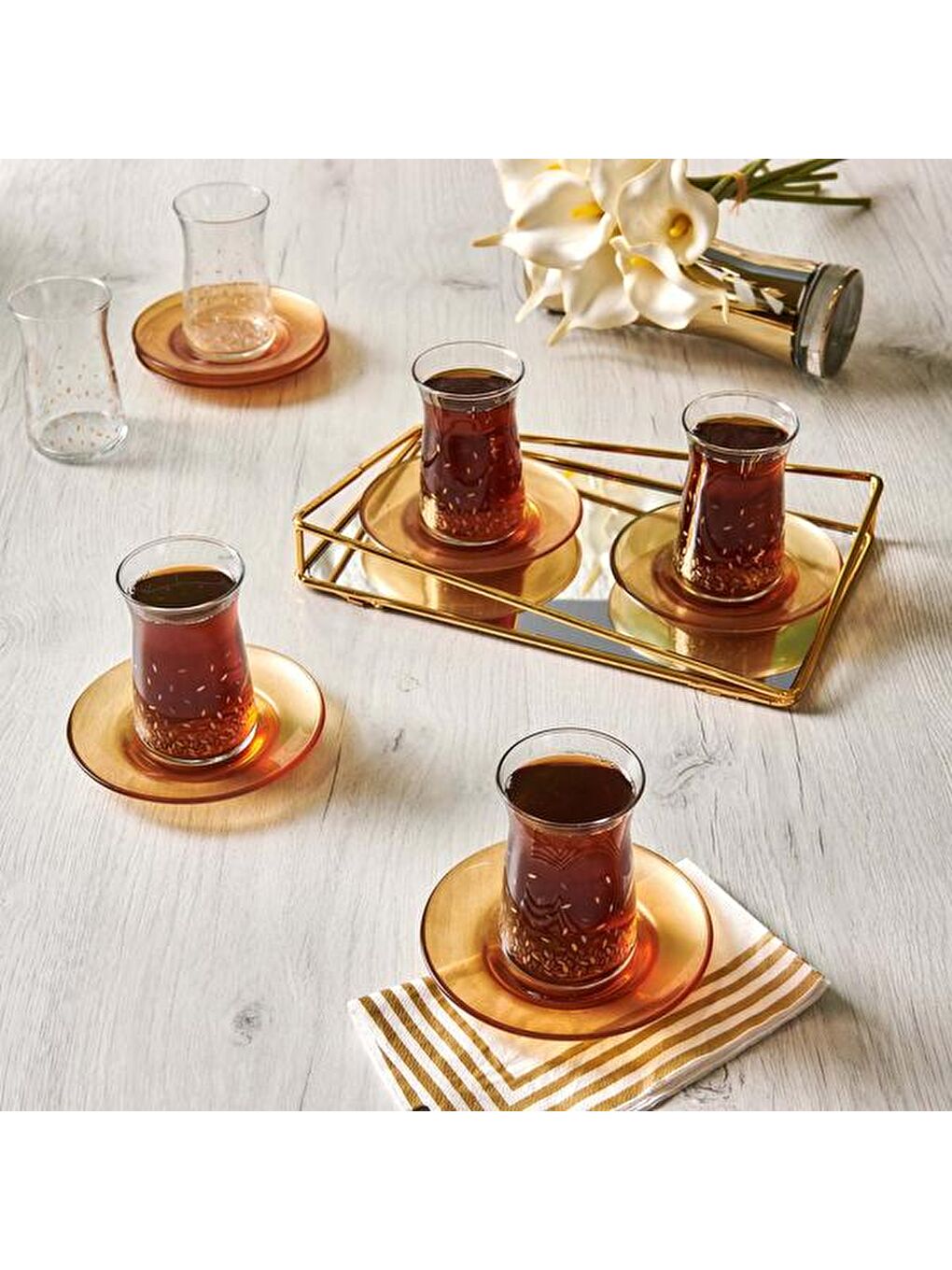 LAV Renksiz Bliss 12 Parça Çay Seti