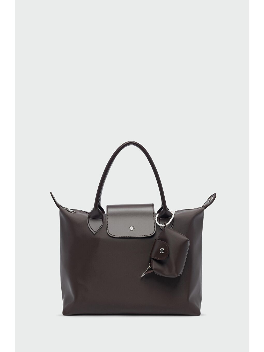 Kahverengi Booster Charmlı Omuz Çantası Kahve