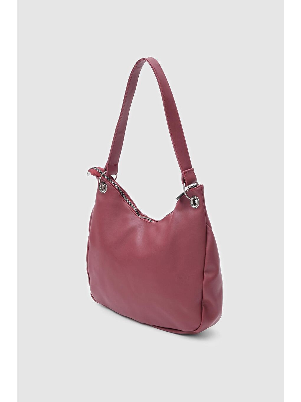 Valerie Oval Omuz Çantası Bordo-2