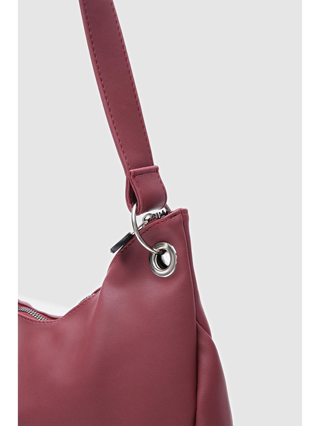 Valerie Oval Omuz Çantası Bordo-3
