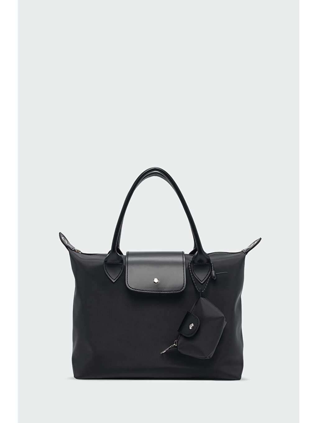 Booster Charmlı Omuz Çantası Siyah